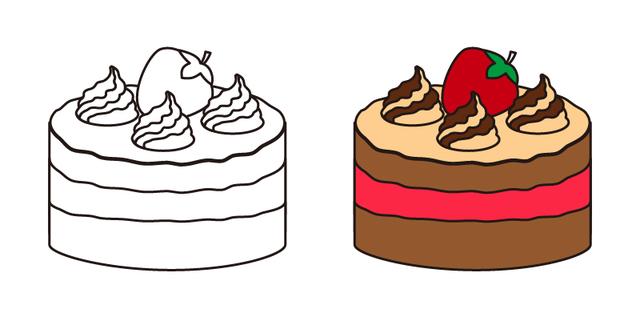 8种不同的生日蛋糕简笔画