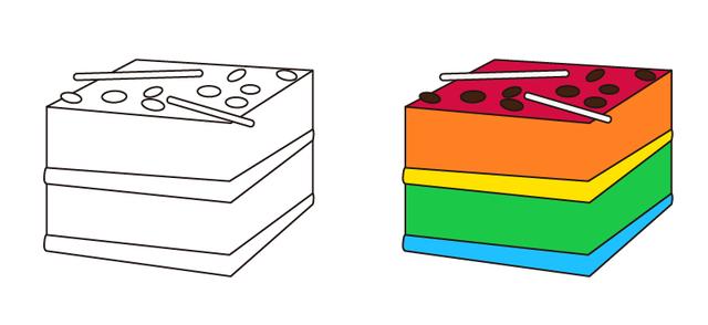 8种不同的生日蛋糕简笔画