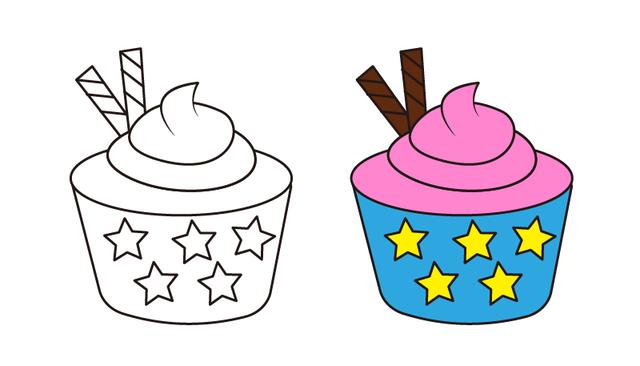 8种不同的生日蛋糕简笔画