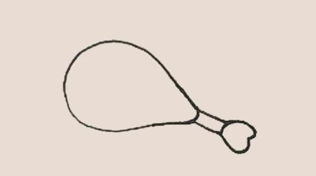 一看就会的鸡腿简笔画