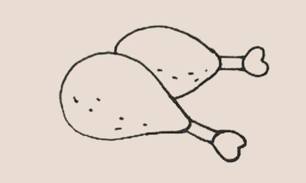 一看就会的鸡腿简笔画