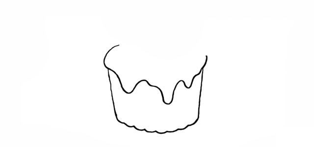 美味的冰激凌甜品简笔画