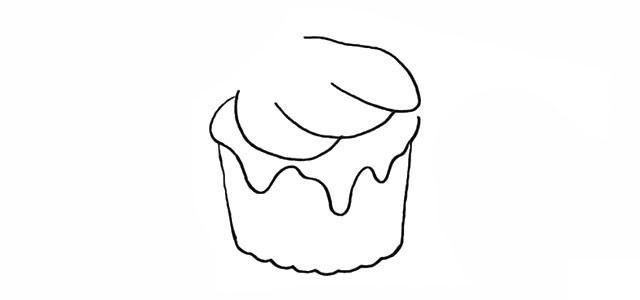 美味的冰激凌甜品简笔画