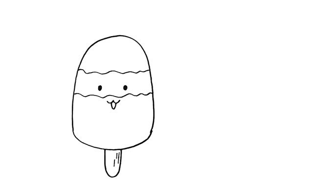 可爱的卡通雪糕简笔画