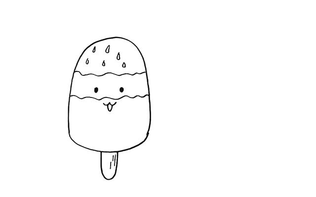 可爱的卡通雪糕简笔画