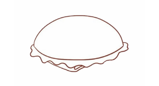 汉堡简笔画的画法