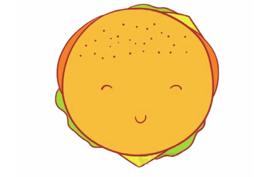 一组汉堡简笔画图片大全