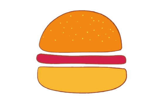一组汉堡简笔画图片大全