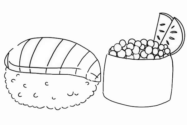 寿司和鱼子酱简笔画教程 寿司和鱼子酱简笔画教程