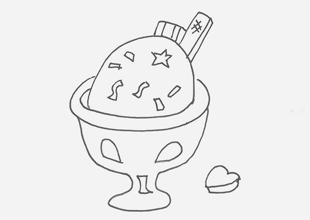 一杯冰激凌的简笔画 一杯冰激凌的简笔画