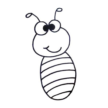 蜜蜂简笔画步骤详解