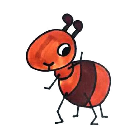 非常简单的蚂蚁儿童画