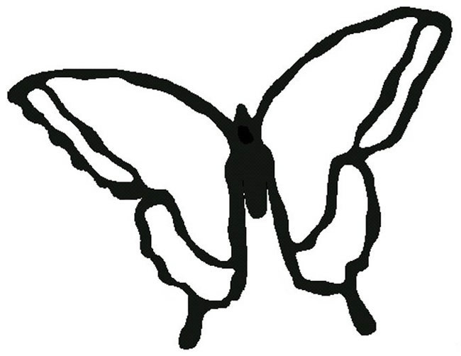 分享几幅蝴蝶的简笔画