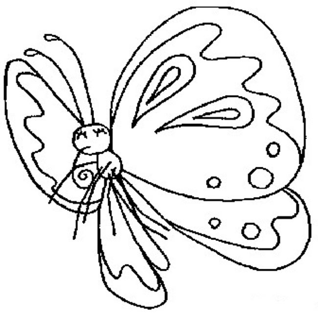 分享几幅蝴蝶的简笔画