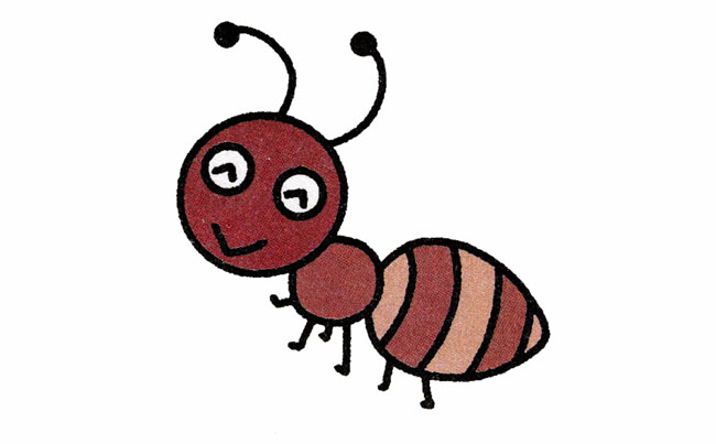 蚂蚁简笔画的步骤