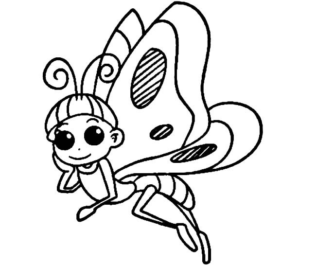 卡通人形蝴蝶简笔画(卡通简笔画 蝴蝶)