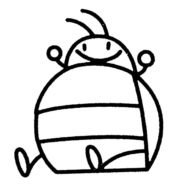 大肚子七星瓢虫简笔画(七星瓢虫大耳朵图图)