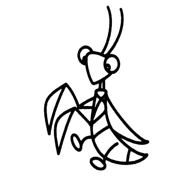 几步就会的螳螂简笔画(最酷的螳螂怎么画)