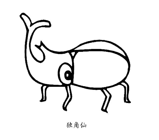 独角仙简笔画(独角仙简笔画怎么画)