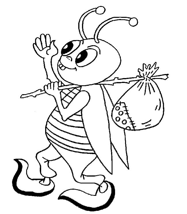 有趣的卡通蚂蚁简笔画(卡通蚂蚁素材)