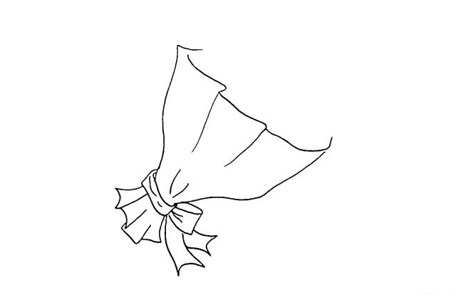 一步步教你学画一束花的简笔画