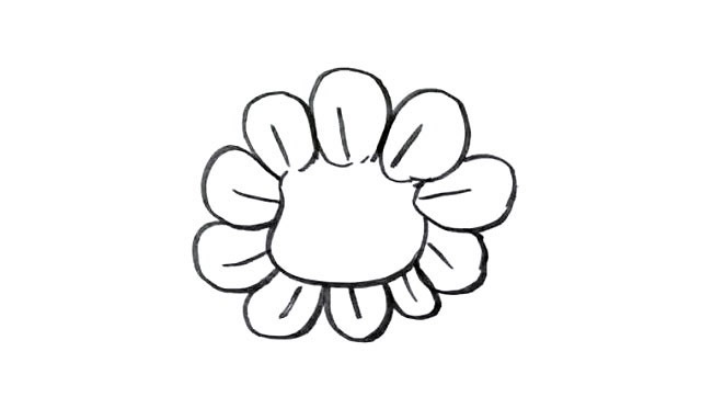 简单八步画出卡通向日葵简笔画