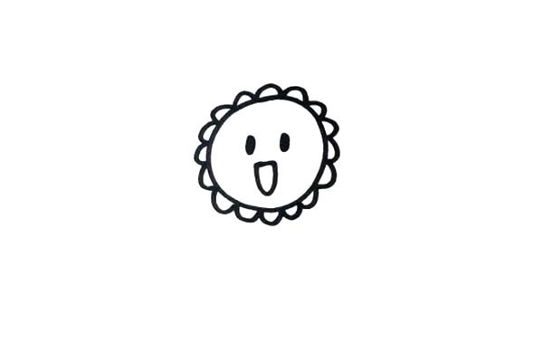 可爱的卡通太阳花简笔画 可爱的卡通太阳花简笔画