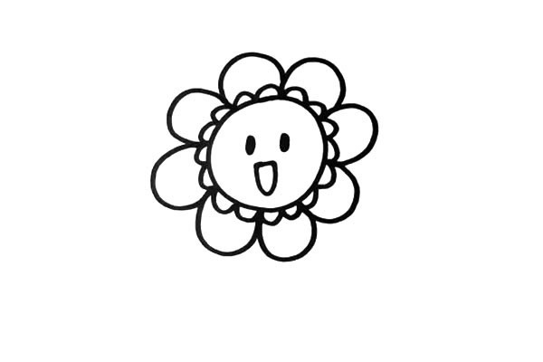 可爱的卡通太阳花简笔画 可爱的卡通太阳花简笔画