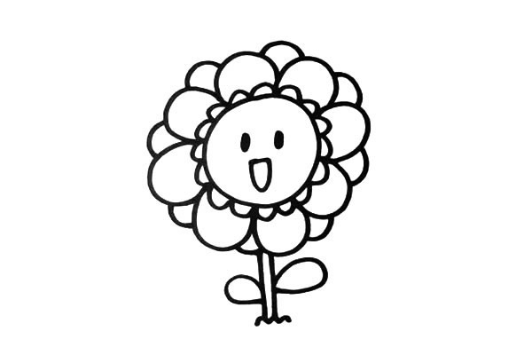 可爱的卡通太阳花简笔画 可爱的卡通太阳花简笔画