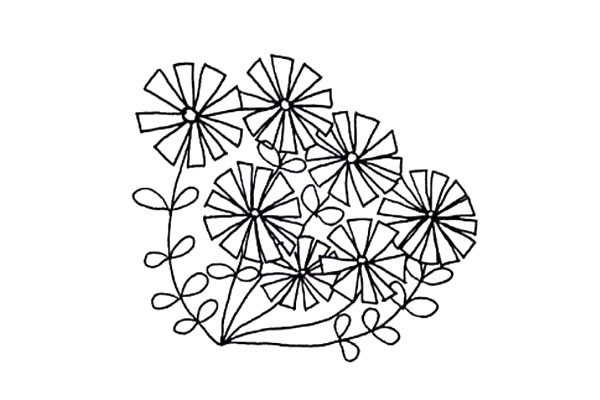 四张漂亮的小野花简笔画