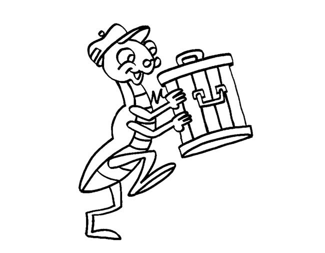 几幅卡通的蚂蚁简笔画