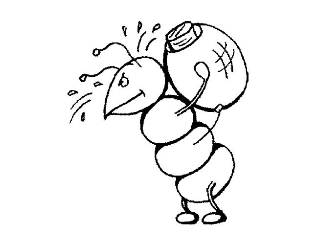 几张干活的蚂蚁简笔画(蚂蚁劳动简笔画)