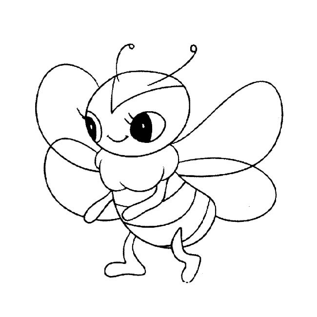 蜜蜂小姐卡通简笔画(小蜜蜂的卡通)