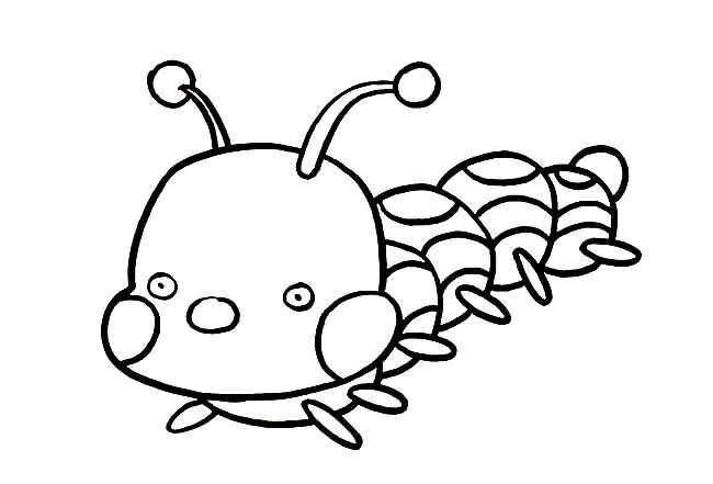 毛毛虫小宝宝简笔画(毛毛虫简画)
