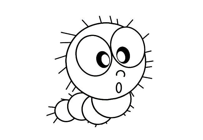 大眼睛毛毛虫简笔画(大眼睛毛毛虫儿童画)