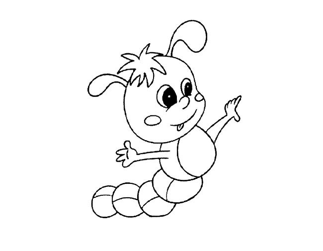 可爱的小毛毛虫简笔画(可爱的小毛毛虫简笔画图片)
