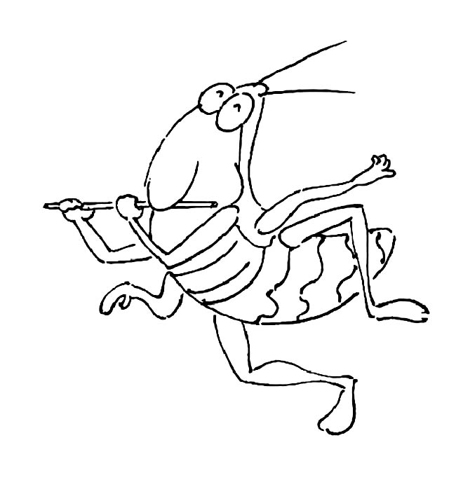 几张卡通的蝈蝈简笔画