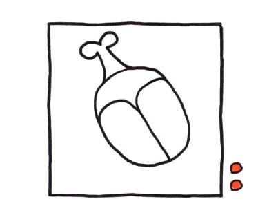 象鼻虫简笔画步骤