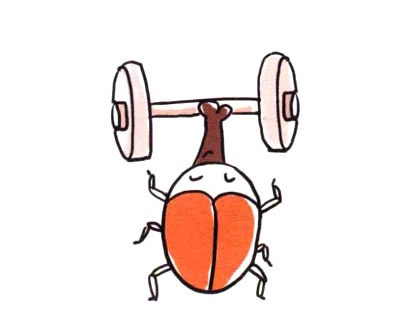 象鼻虫简笔画步骤