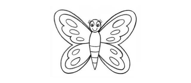 美丽的蝴蝶简笔画