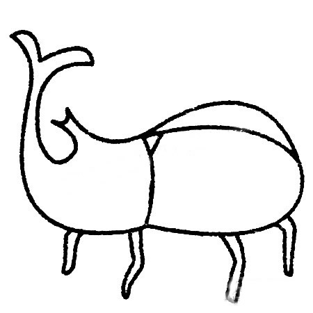 甲虫简笔画教程