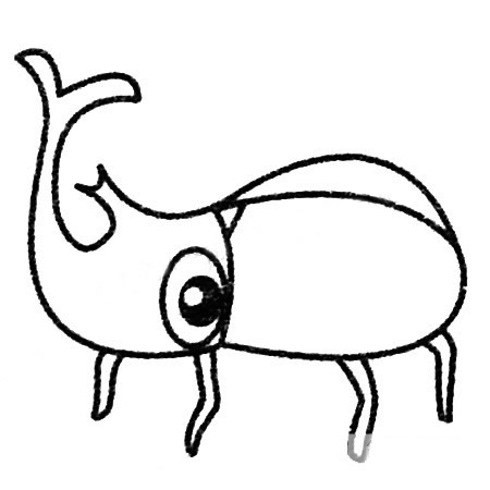 甲虫简笔画教程