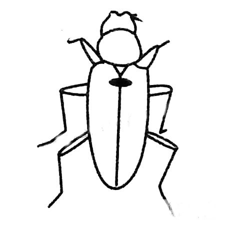 天牛简笔画的画法