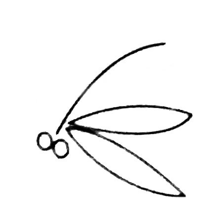 超简单蜻蜓简笔画教程