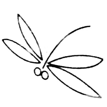 超简单蜻蜓简笔画教程