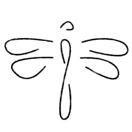 简单写意的蜻蜓简笔画