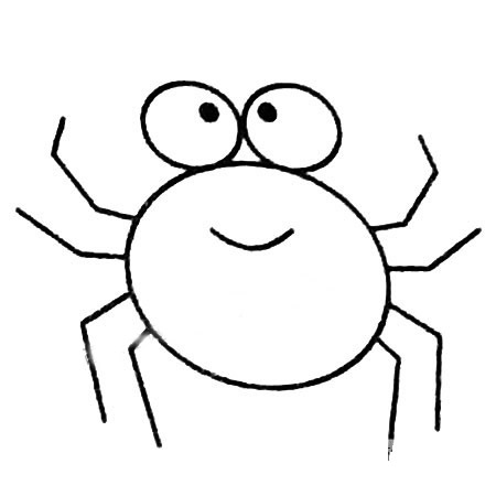 蜘蛛简笔画教程