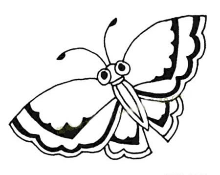 15张各不相同的蝴蝶简笔画