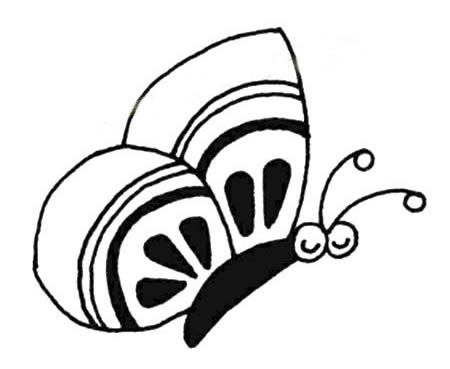 15张各不相同的蝴蝶简笔画