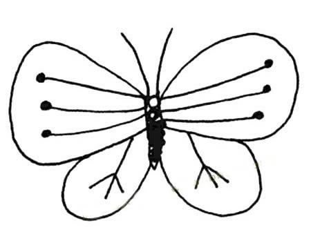 15张各不相同的蝴蝶简笔画